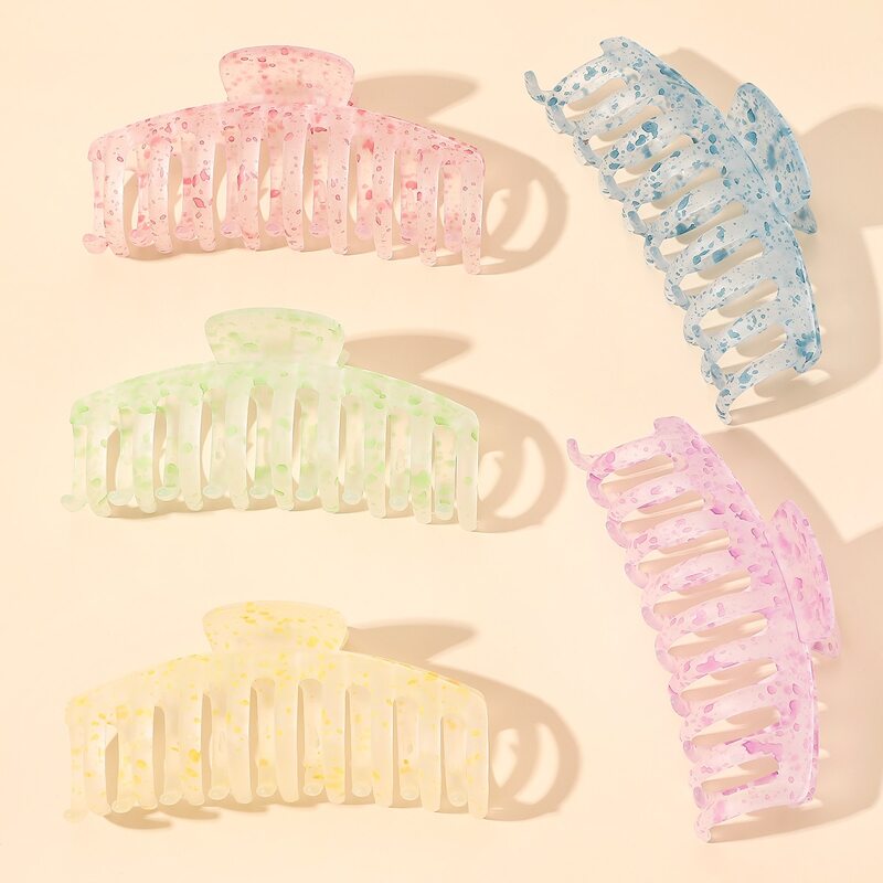 

5pcs Large Hair Claw, Multicolor