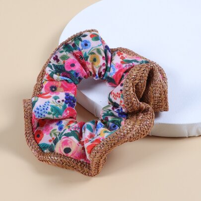 Flower Print Scrunchie