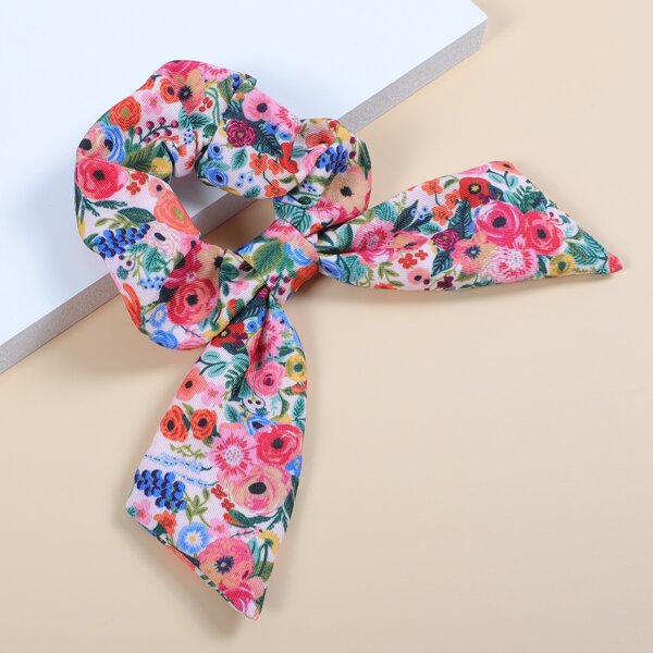 

Flower Print Scarf Hair Tie, Multicolor