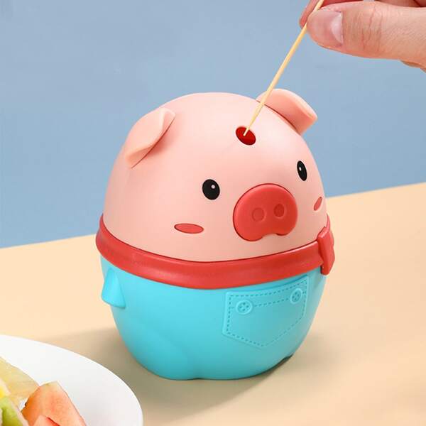 

1pc Random Pig Toothpick Holder, Multicolor