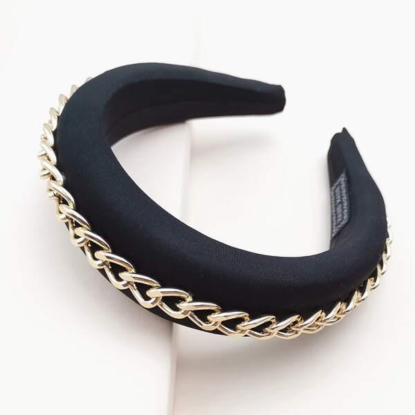 

Chain Decor Headband, Black