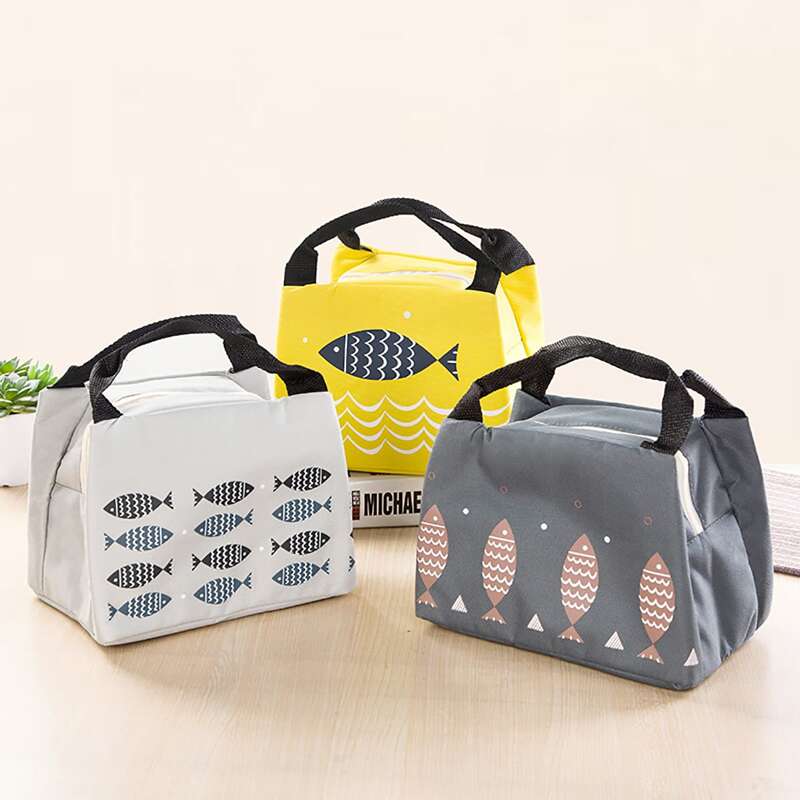 

1pc Fish Print Random Lunch Bag, Multicolor