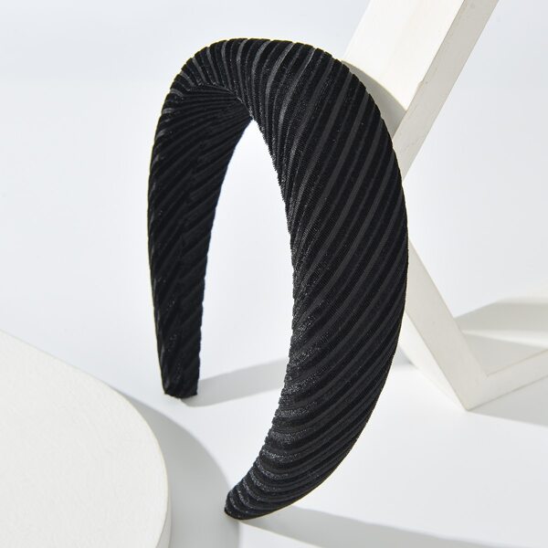 

1pc Solid Headband, Black