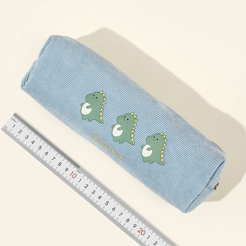

Cartoon Dinosaur Pencil Case, Dusty blue