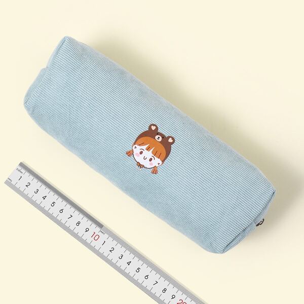 

Cartoon Graphic Pencil Case, Dusty blue