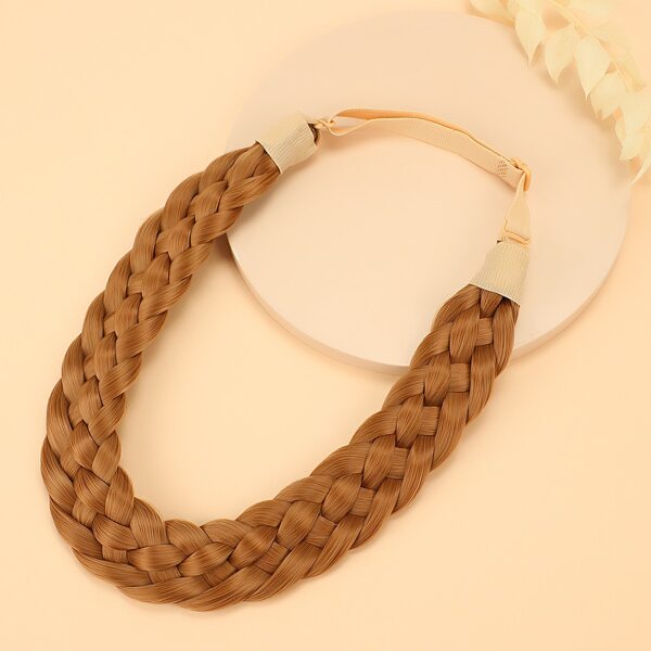 

Plain Braided Hair Band, Brown
