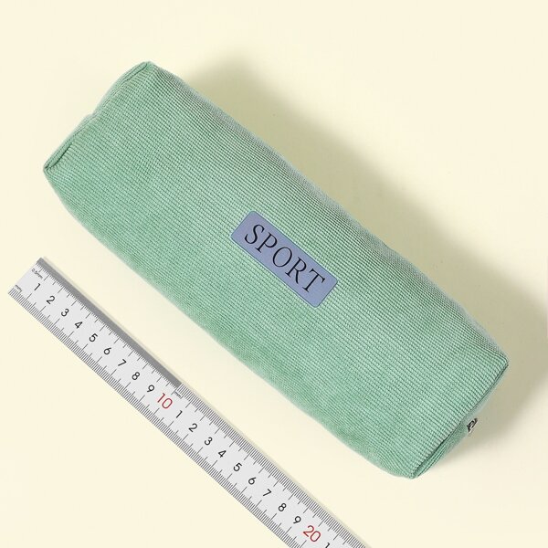 

Letter Graphic Pencil Case, Mint green
