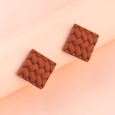 Square Stud Earrings