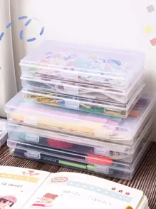 2 piezas Estuche transparente