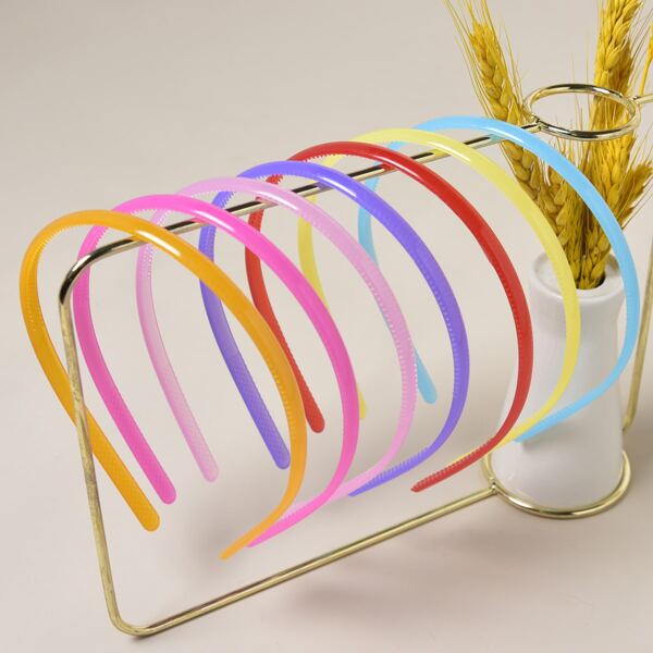 

7pcs Girls Solid Hair Hoop, Multicolor