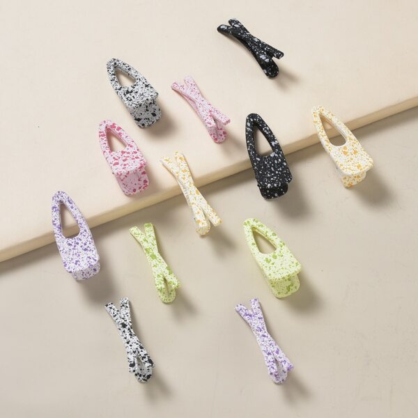 

12pcs Toddler Girls Simple Hair Clip, Multicolor