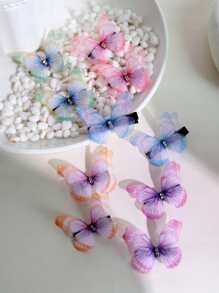 10pcs Toddler Girls Butterfly Decor Hair Clip
