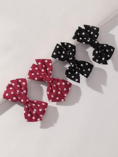 Details about / Disney Frozen Girls Polka Dot Hair Bow Clip