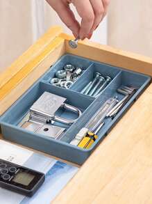 1 قطعة صندوق تخزين سطح المكتب بلون عشوائي عادي - متعدد الألوان - مشاهدة 2