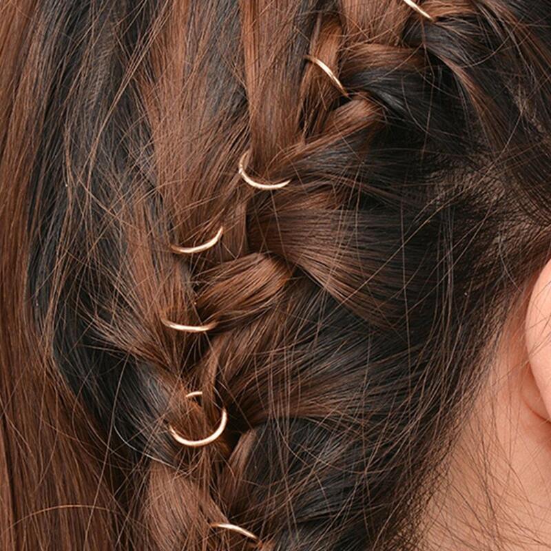 

10pcs Minimalist Hair Ring, Gold