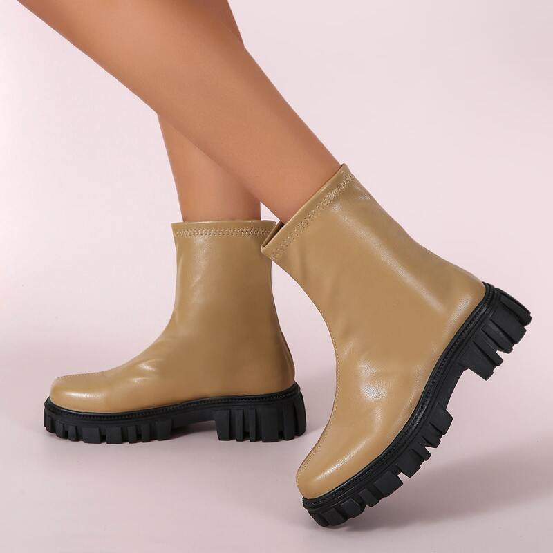 

Minimalist Slip On Boots, Khaki