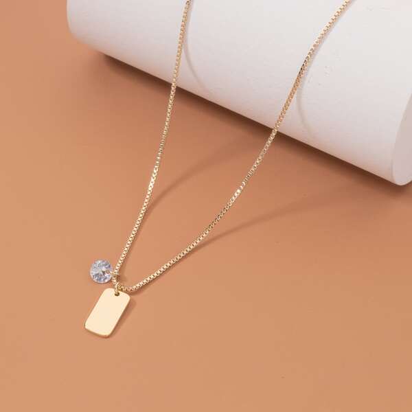 

Geometric Charm Necklace, Gold