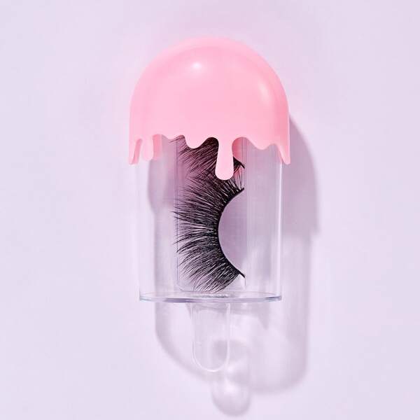 

1pair Volumized False Eyelashes, Black
