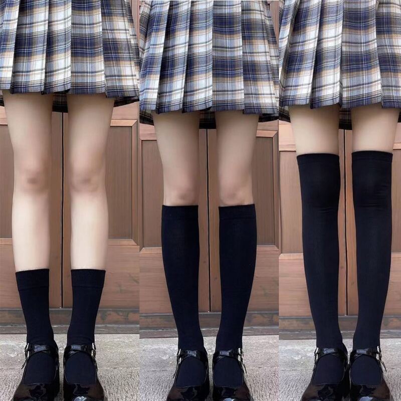 

3pairs Minimalist Plain Socks, Black