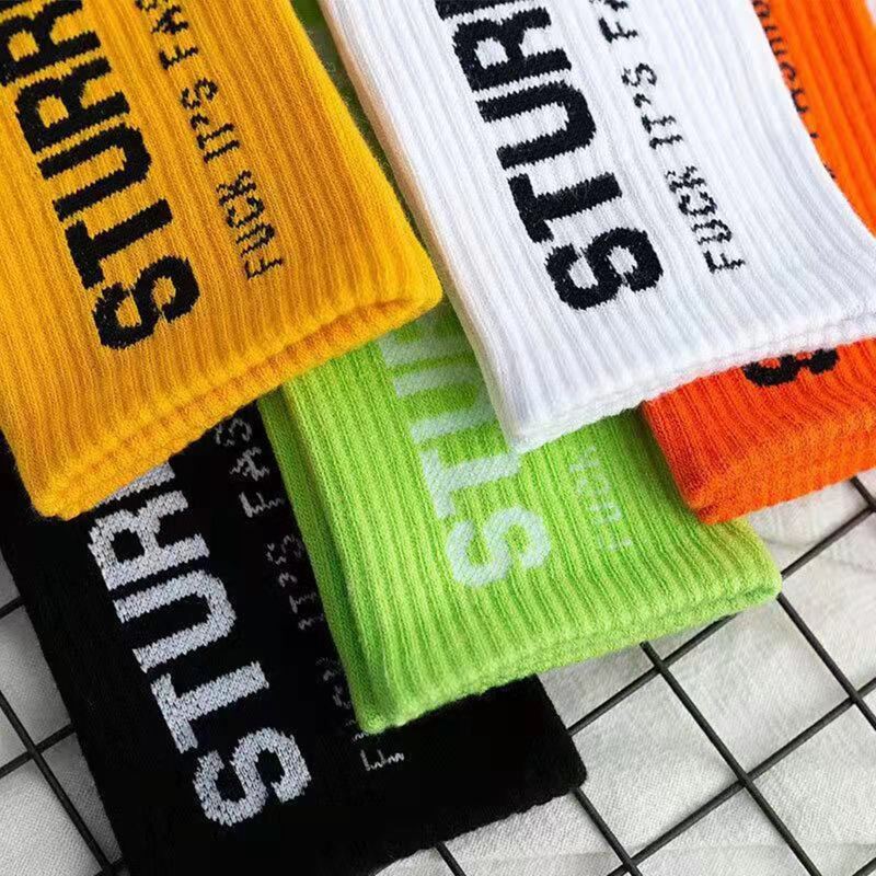 

5pairs Letter Graphic Crew Socks, Multicolor