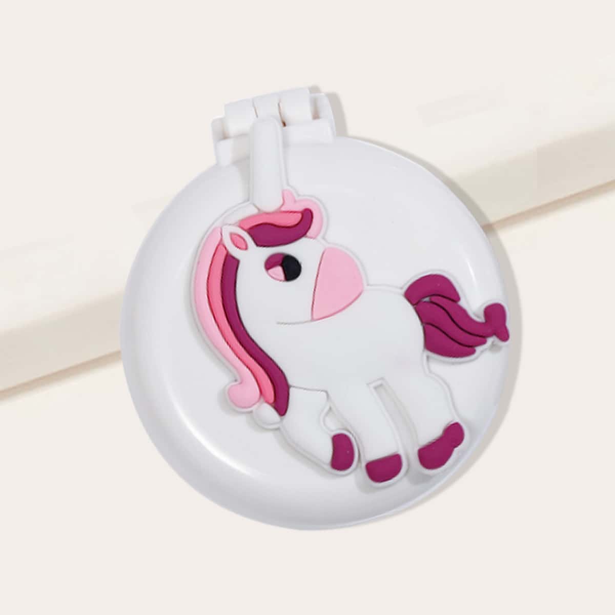 

2 In 1 Cartoon Unicorn Design Mirror & Hair Brush, Multicolor