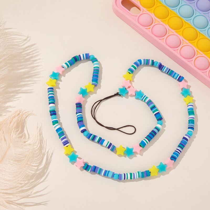 

1pc Beaded Phone Lanyard, Multicolor