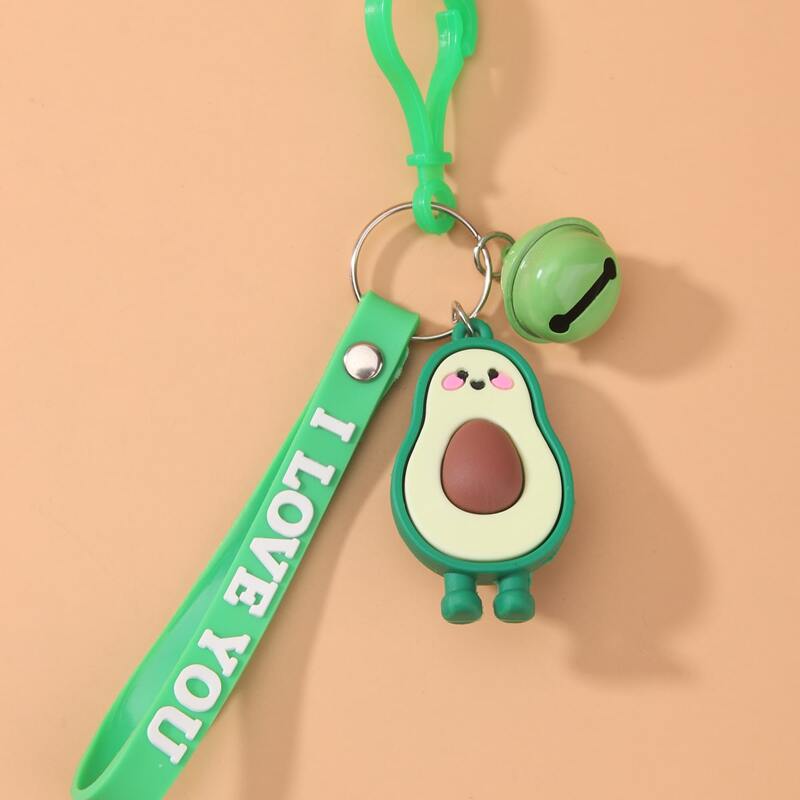 

Cartoon Fruit Charm Keychain, Green