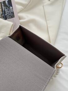 輕便商務休閒菱形公主人造珍珠和水鑽珍珠鍊和裝飾迷你字母圖案人造珍珠肩帶斜挎包適合派對、婚禮、舞會和晚宴、口紅、女式珍珠包適合青少年女孩女大學生、新秀和白領完美適合辦公室、大學、工作、商務、通勤、戶外、旅行、郊遊