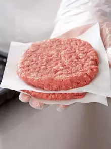 100pcs Oil-Absorbing Burger Patty Paper, Solid Color Square Non-Stick Wax For Separate Frozen Pressed Patties Air Fryer Kitchen Air Fryer Liners Air Fryer Paper Airfryer Air Frier