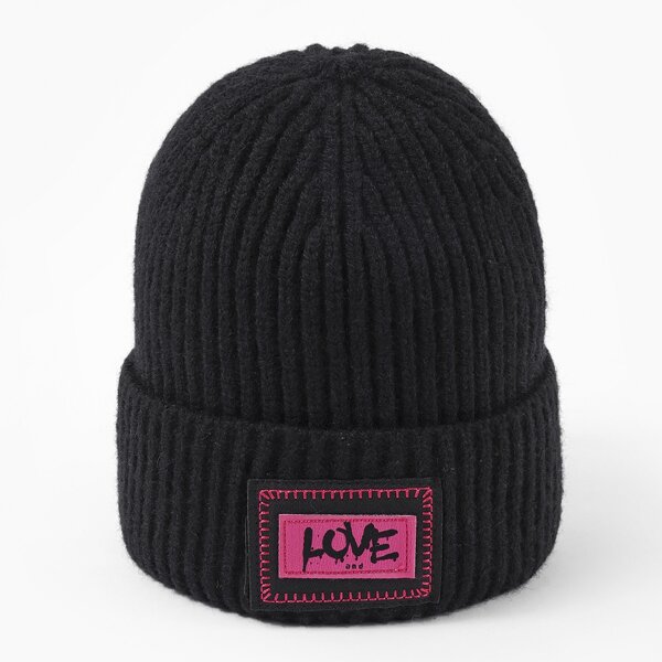 

Knit Cuff Beanie, Black
