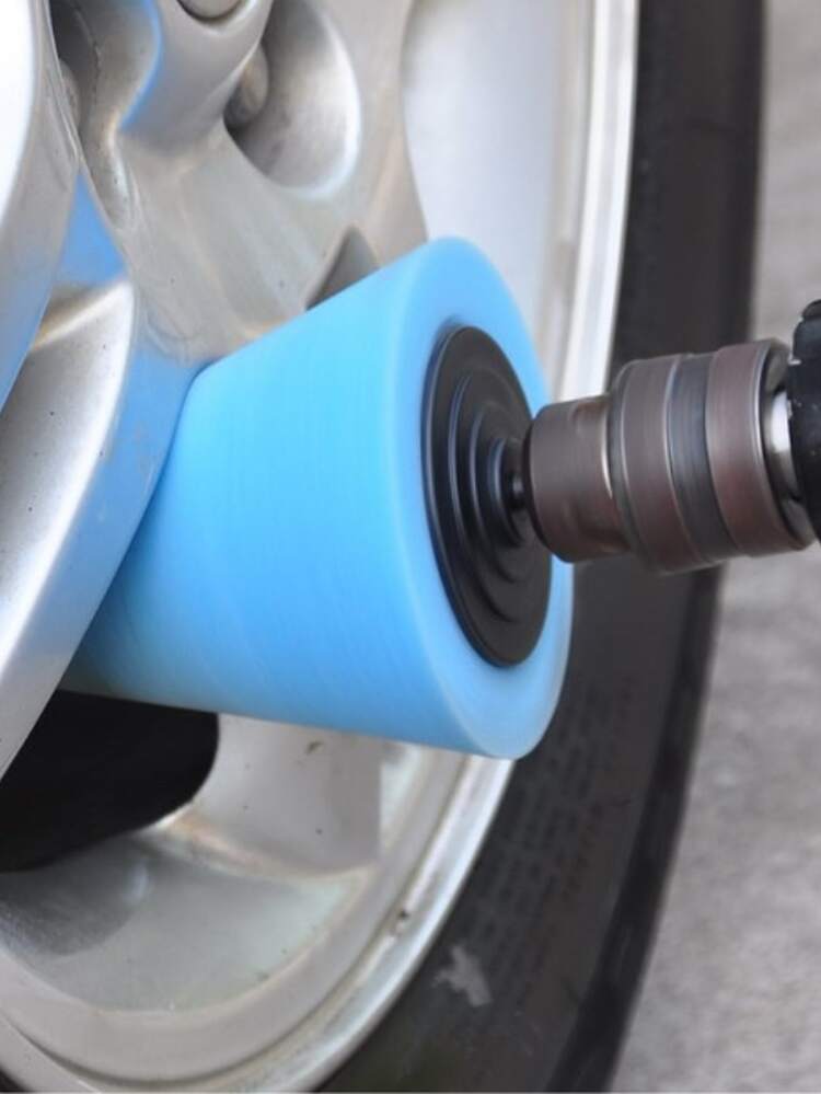 Car Wheel Hub Cleaning Sponge - Baby Blue - View 1