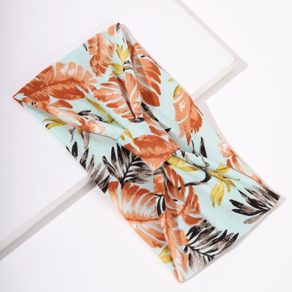 

Leaf Pattern Hair Band, Multicolor