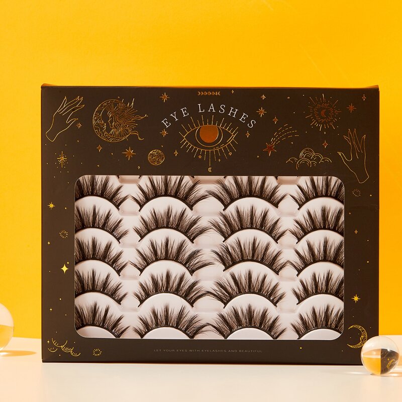 

14pairs Extra Long False Eyelashes, Black