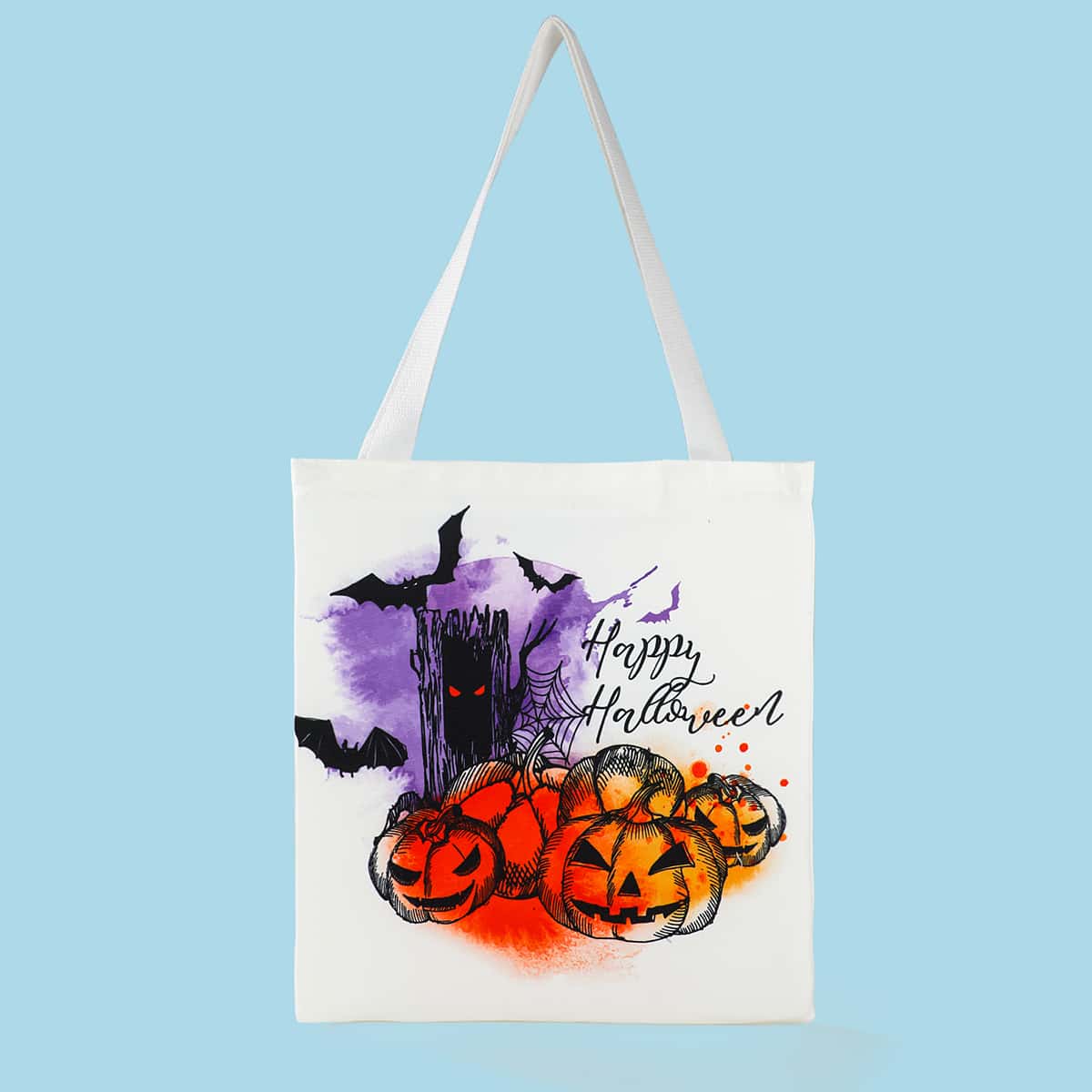 

Halloween Pumpkin Graphic Tote Bag, Multicolor