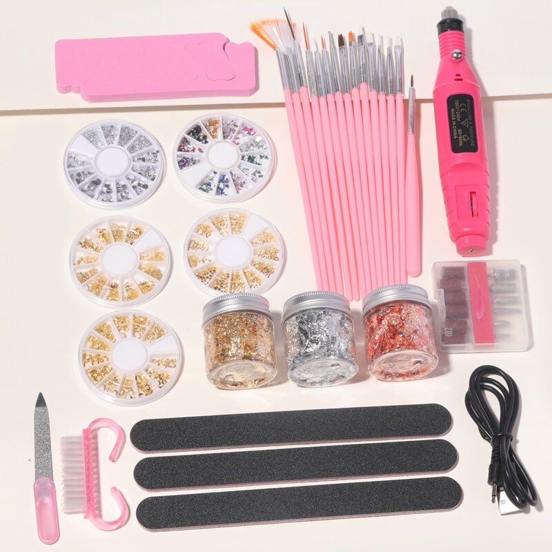 

30pcs Nail Art Tool Set, Multicolor
