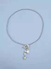 Collar con accesorio ángel - Plateado - Ver 2