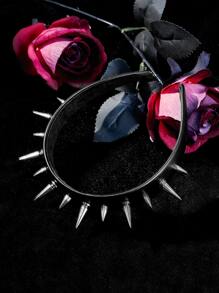 SHEIN ICON Diadema decorativa con picos, diadema para la calle y la escuela - Negro - Ver 2