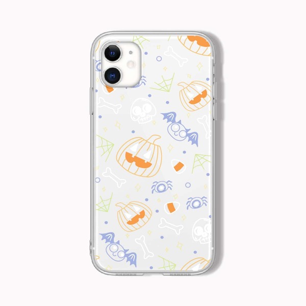 

Halloween Cartoon Graphic Phone Case, Multicolor
