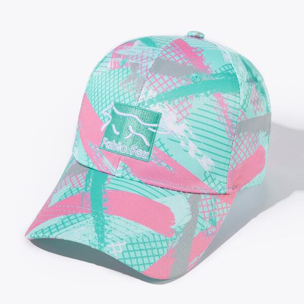 

Letter & Cartoon Animal Embroidered Baseball Cap, Multicolor