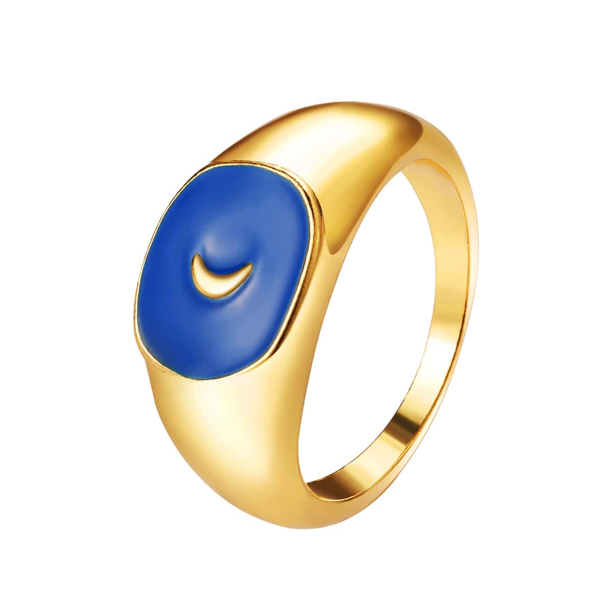 

Moon Graphic Ring, Gold