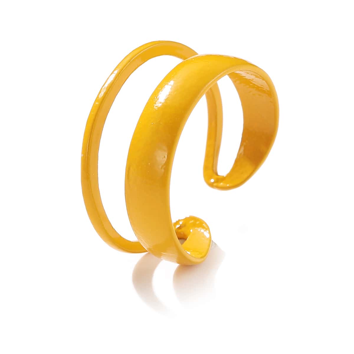 

Hollow Out Cuff Ring, Yellow