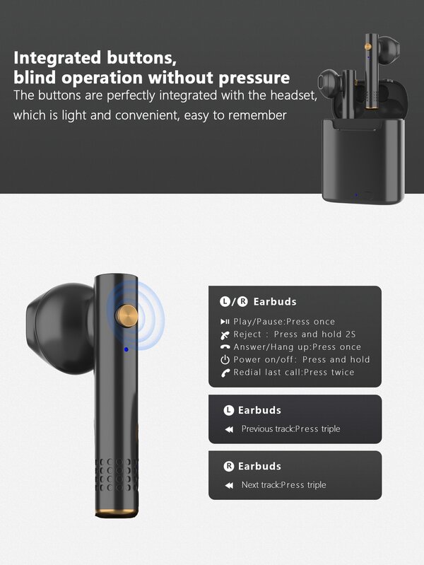 True Wireless Stereo Headset SHEIN USA