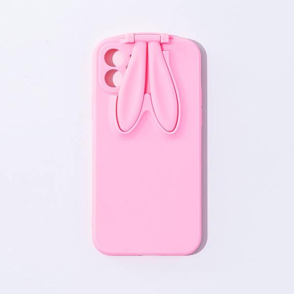 

Plain Phone Case With Rabbit Ear Holder, Baby pink