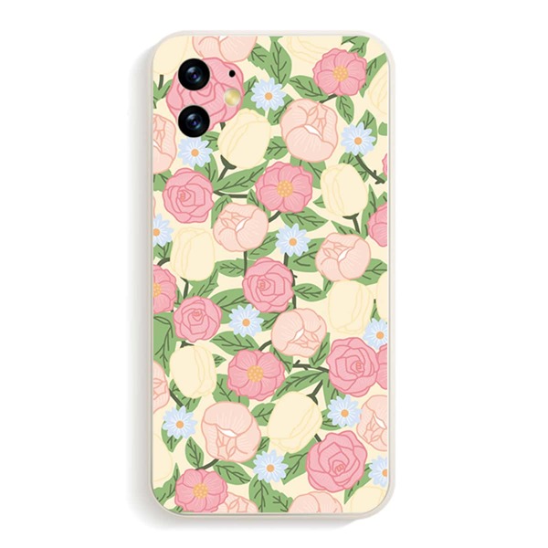 

Floral Phone Case, White