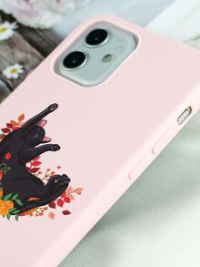 JullDiaz Cat Pattern Phone Case - Pink - View 2