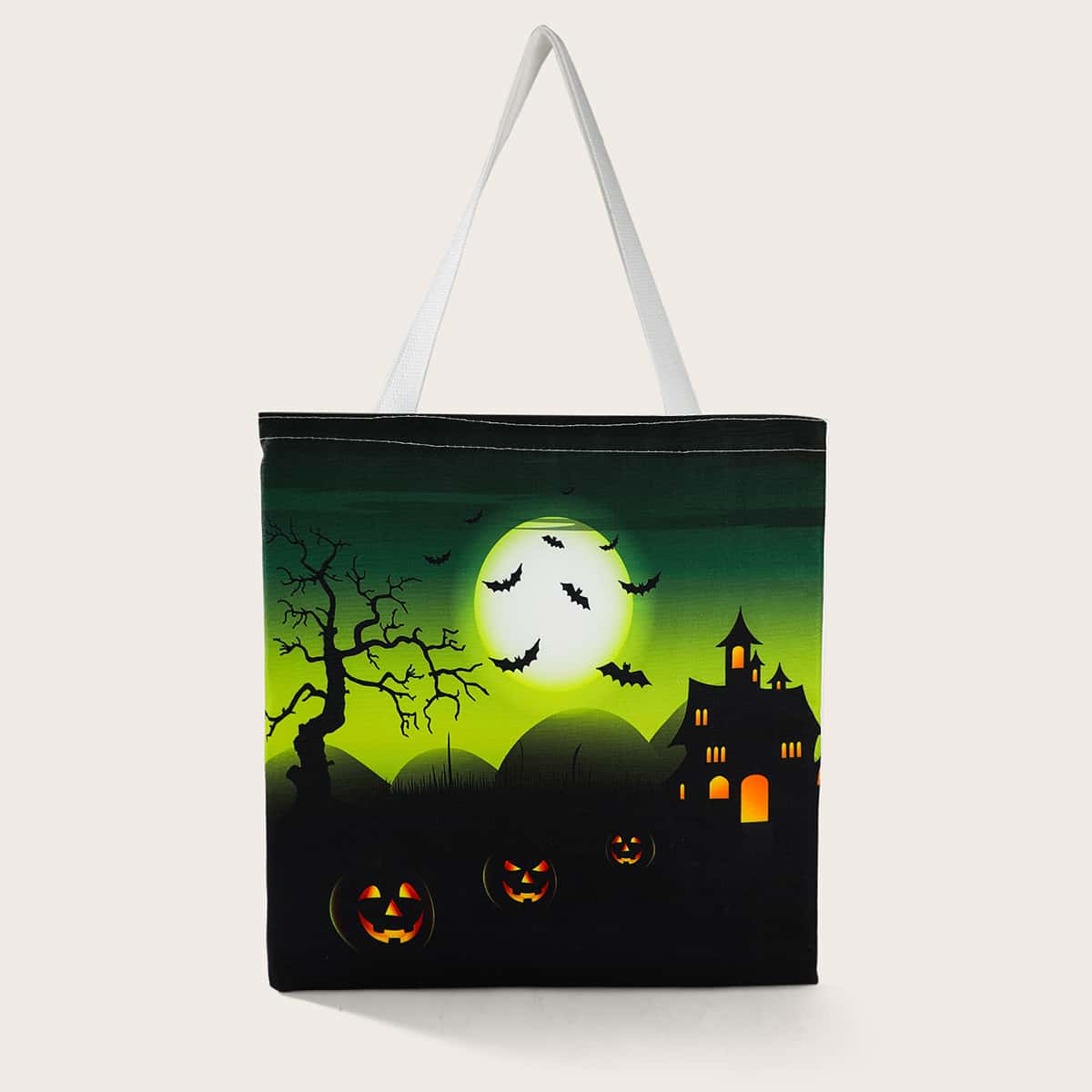 

Halloween Pumpkin Graphic Tote Bag, Multicolor
