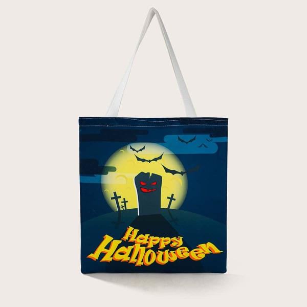 

Halloween Graphic Shopper Bag, Multicolor