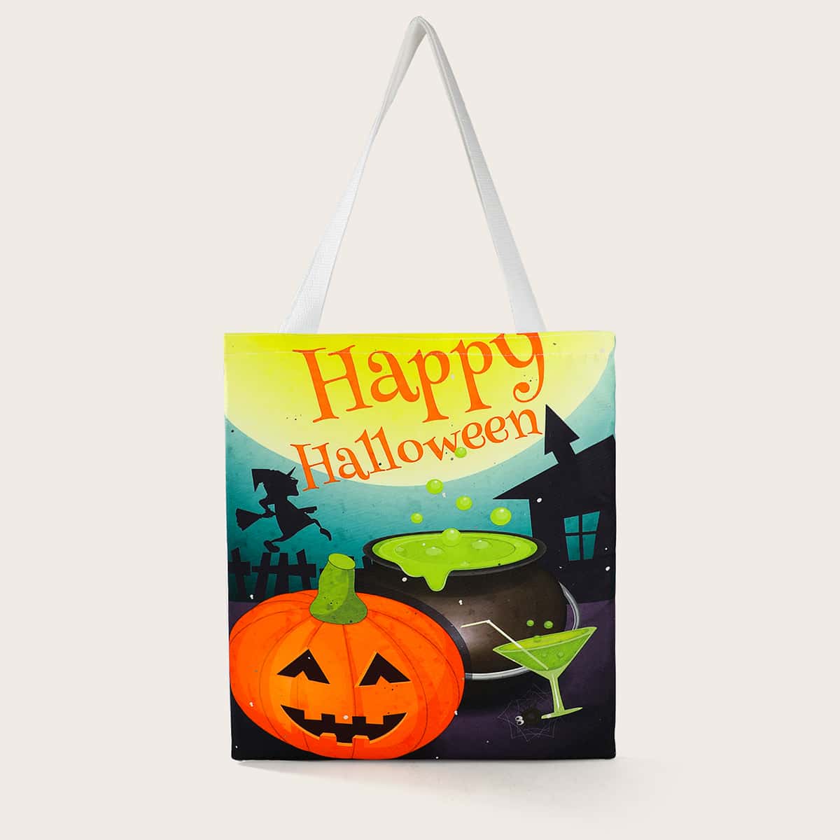 

Halloween Pumpkin Graphic Tote Bag, Multicolor
