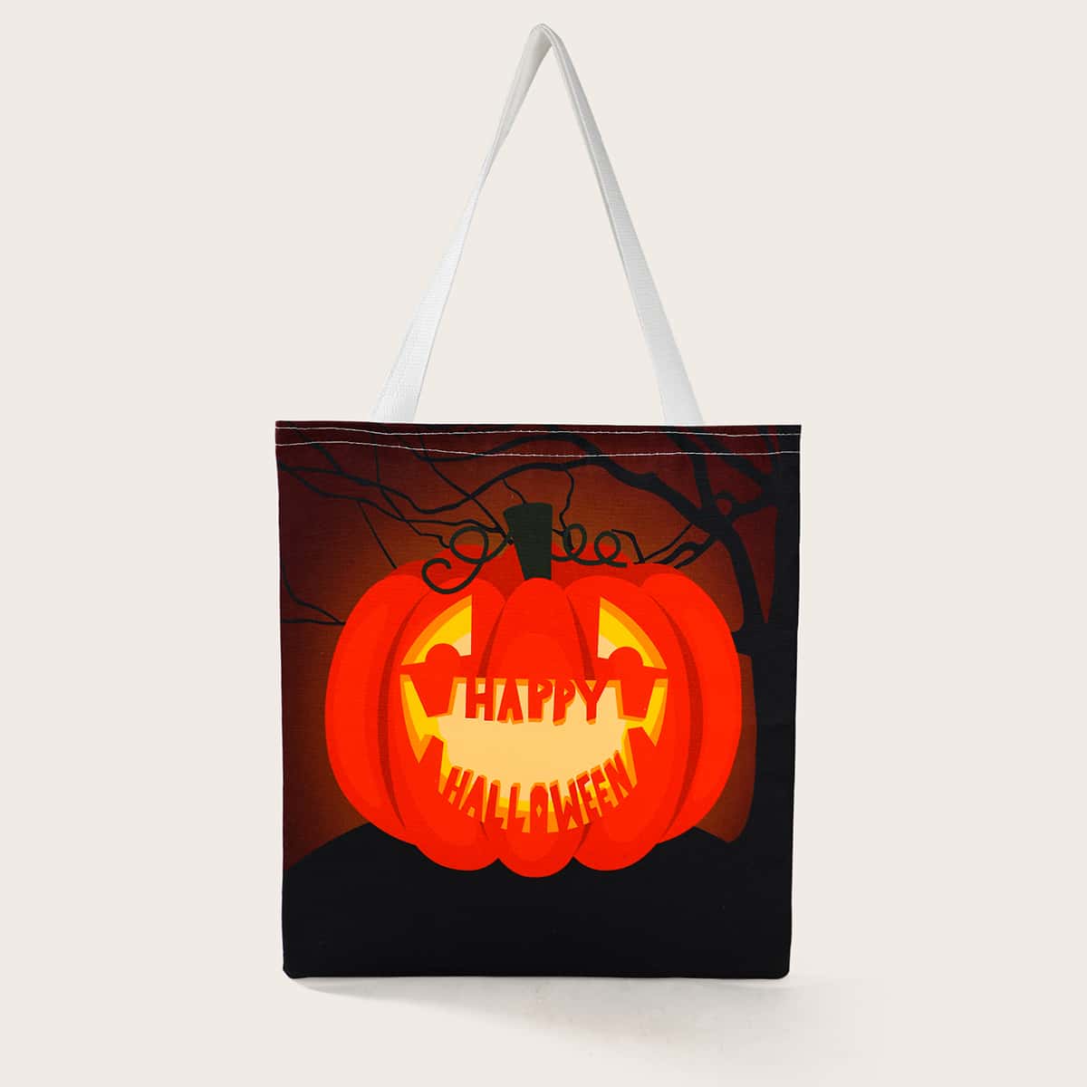

Halloween Pumpkin Graphic Tote Bag, Multicolor