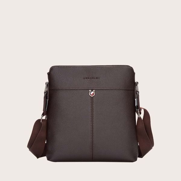 

Men Stitch Detail Crossbody Bag, Brown